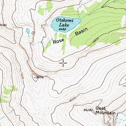 Topographic Map of Glacier National Park Division, MT
