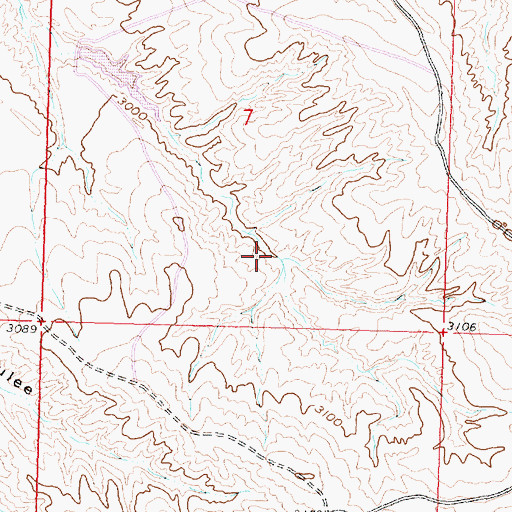 Topographic Map of Hardin Division, MT