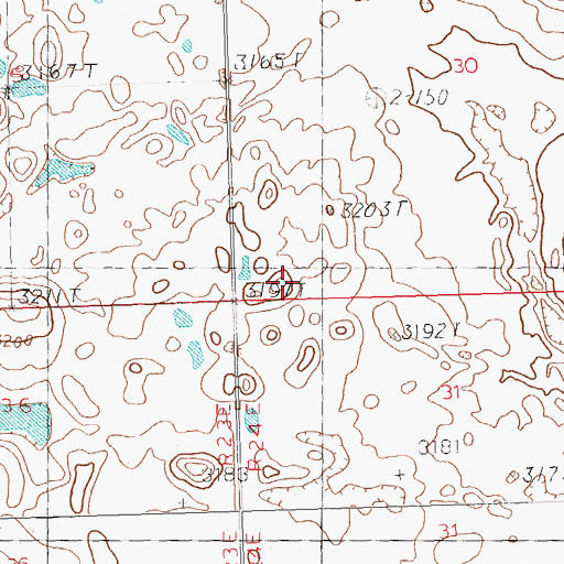 Topographic Map of Harlem Division, MT