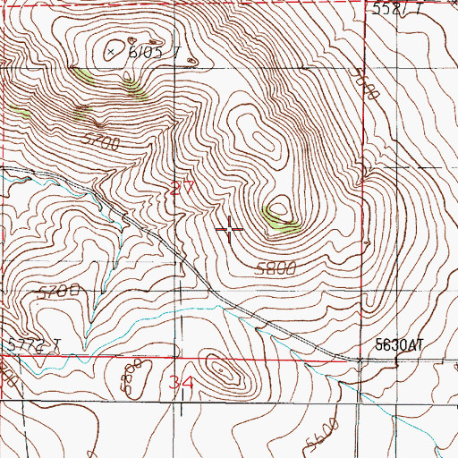 Topographic Map of Harrison Division, MT