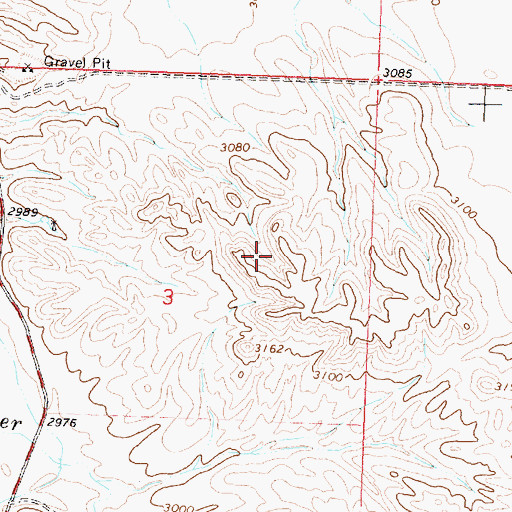 Topographic Map of Huntley Project Division, MT
