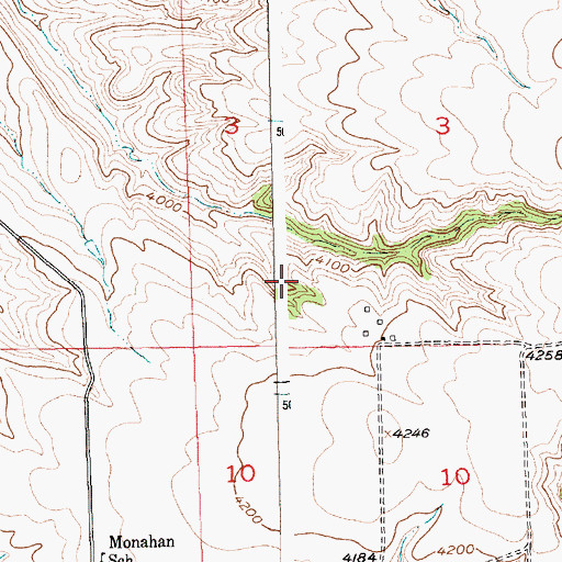 Topographic Map of Joliet Division, MT