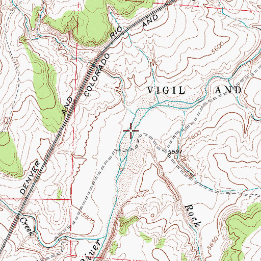 Topographic Map of Rock Spring Arroyo, CO