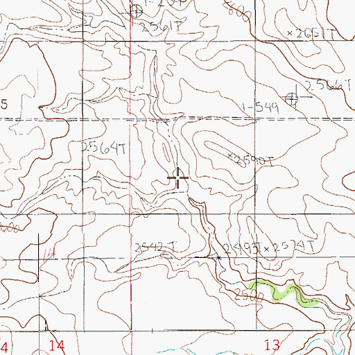 Topographic Map of Lambert Division, MT