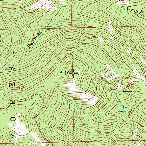 Topographic Map of Libby Division, MT