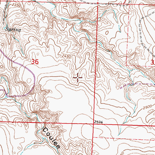 Topographic Map of Malta Division, MT