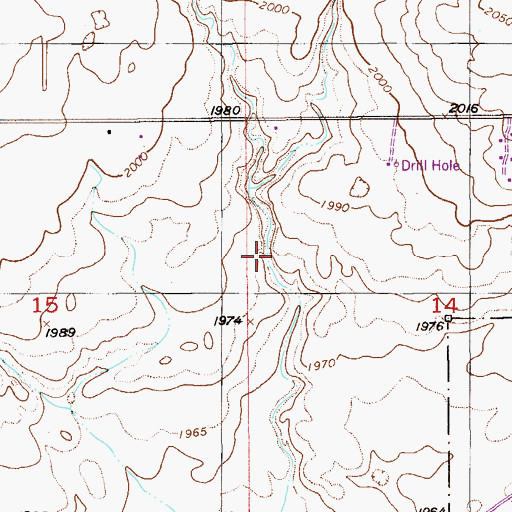 Topographic Map of Medicine Lake Division, MT
