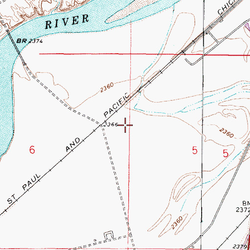 Topographic Map of Miles City Division, MT