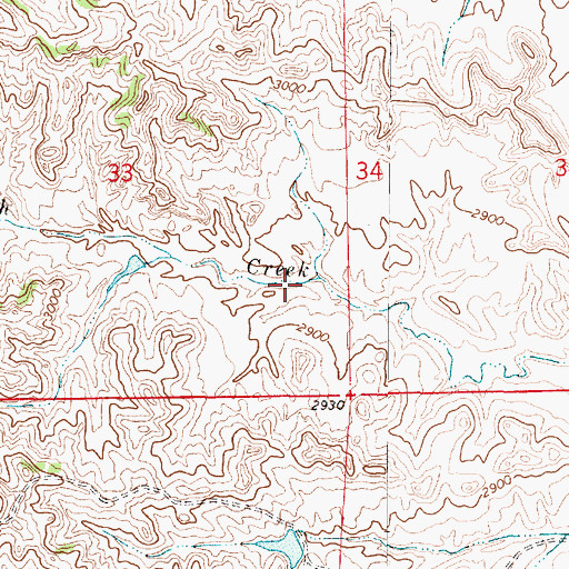 Topographic Map of South Custer Division, MT