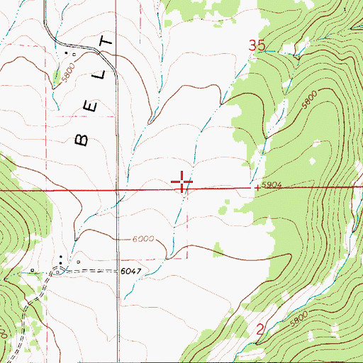 Topographic Map of Monarch-Neihart Division, MT