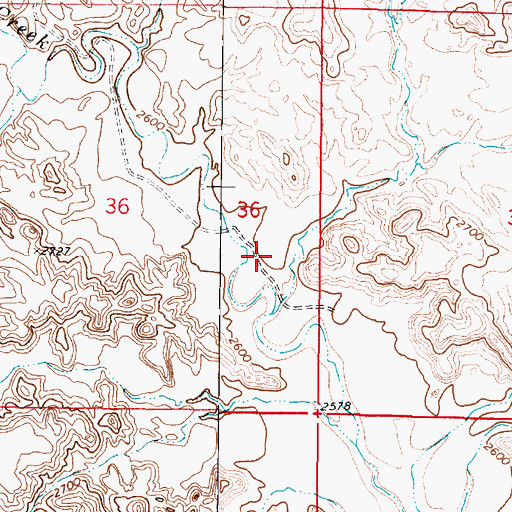 Topographic Map of North Custer Division, MT