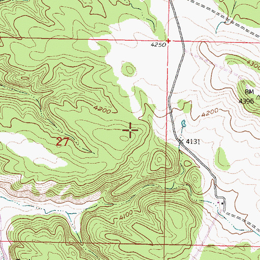 Topographic Map of Northern Cheyenne Reservation Division, MT