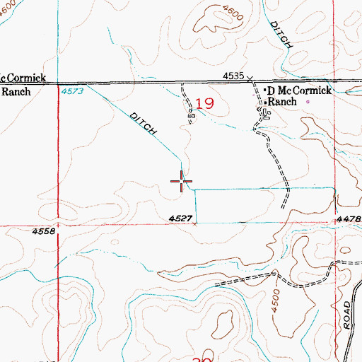 Topographic Map of North of the Yellowstone Division, MT