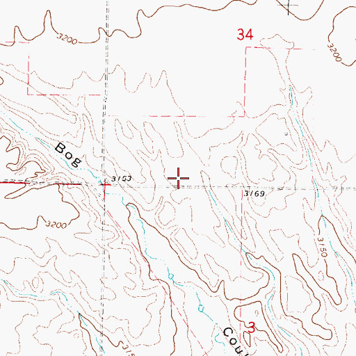 Topographic Map of Opheim Division, MT