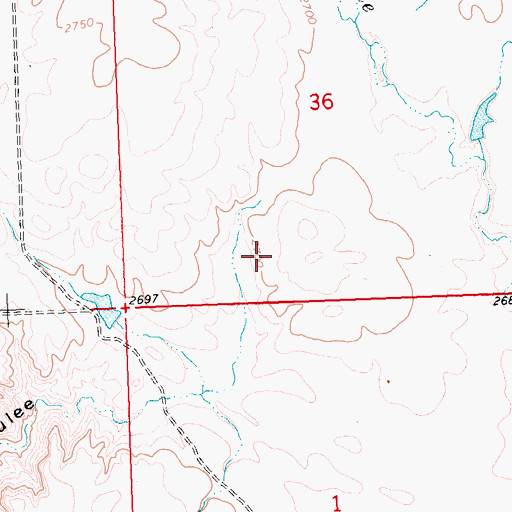 Topographic Map of South Phillips Division, MT