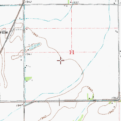 Topographic Map of Savage-Crane Division, MT
