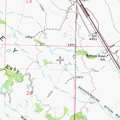 Topographic Map of Sheridan Division, MT