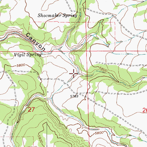 Topographic Map of Hamilton Canyon, CO