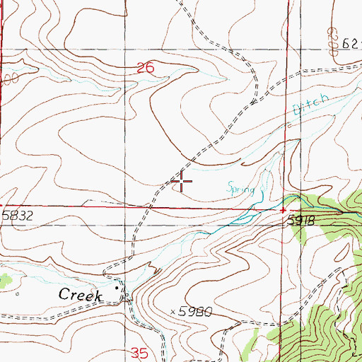 Topographic Map of Butte-Silver Bow South Division, MT