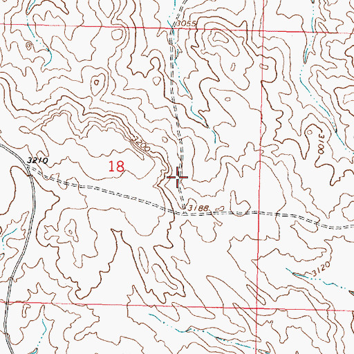 Topographic Map of South Garfield Division, MT