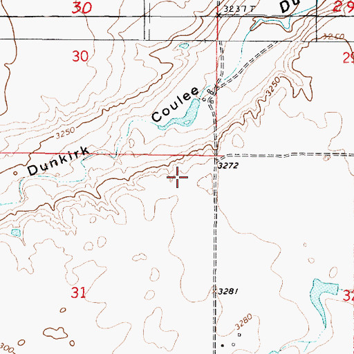 Topographic Map of Shelby Division, MT