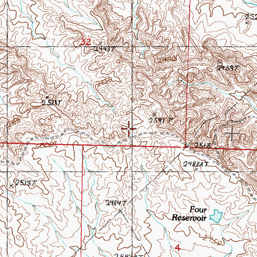 Topographic Map of South Valley Division, MT