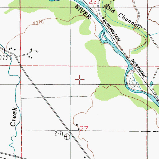 Topographic Map of Three Forks Division, MT