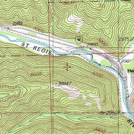 Topographic Map of West End Division, MT