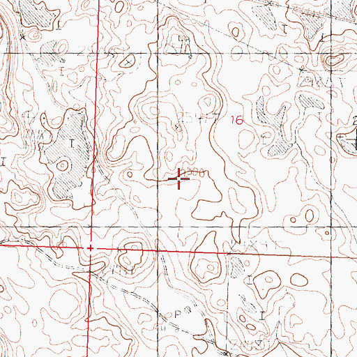 Topographic Map of Whitewater Division, MT