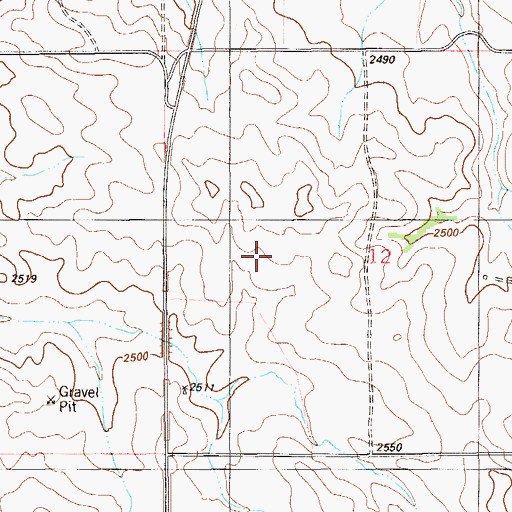 Topographic Map of Wibaux Division, MT