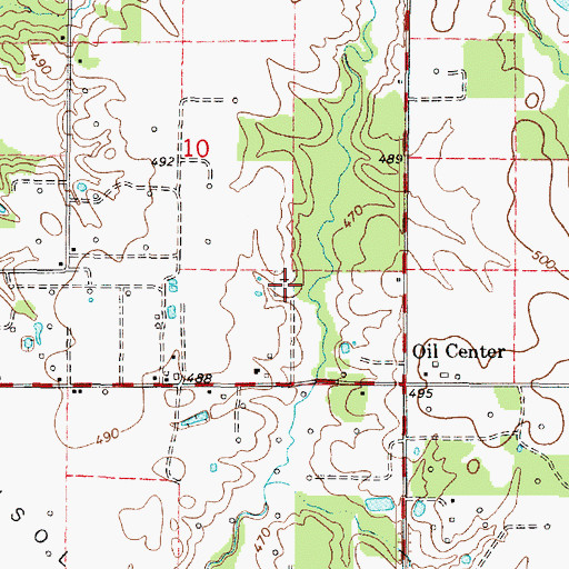 Topographic Map of Prier Cemetery, IL