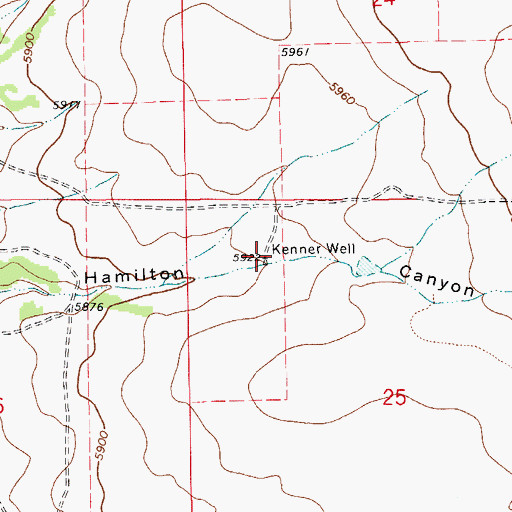 Topographic Map of Kenner Well, CO
