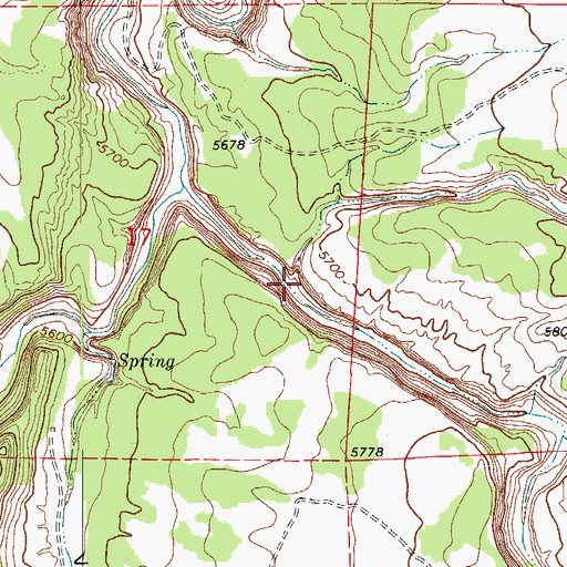 Topographic Map of Yoeman Canyon, CO