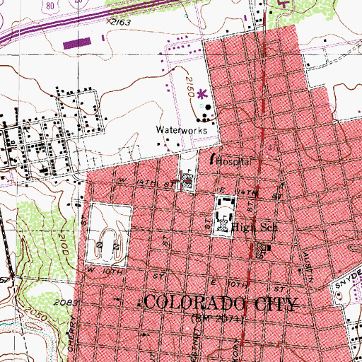 Topographic Map of Kelley Elementary School, TX