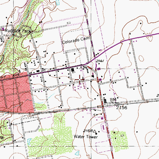 Topographic Map of Bethel Primitive Baptist Church, TX