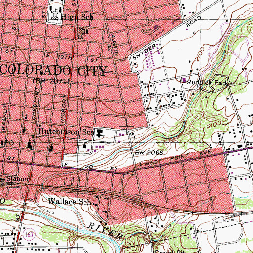 Topographic Map of Saint James Baptist Church, TX