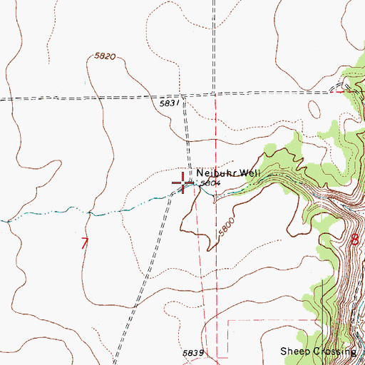 Topographic Map of Heibuhr Well, CO
