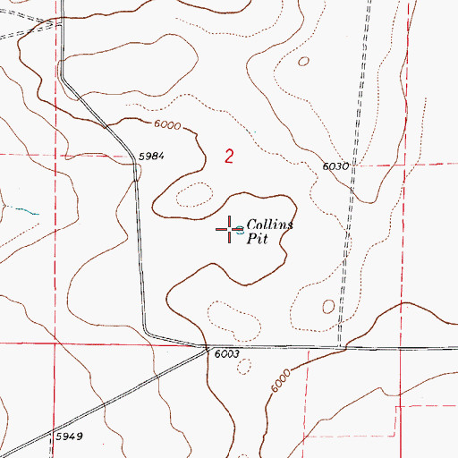 Topographic Map of Collins Pit, CO