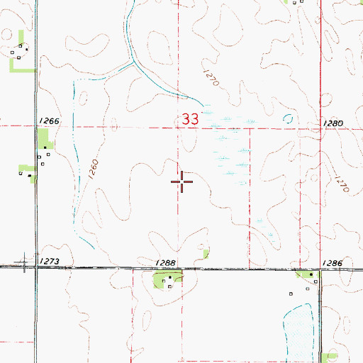 Topographic Map of Bluewing Marsh, IA