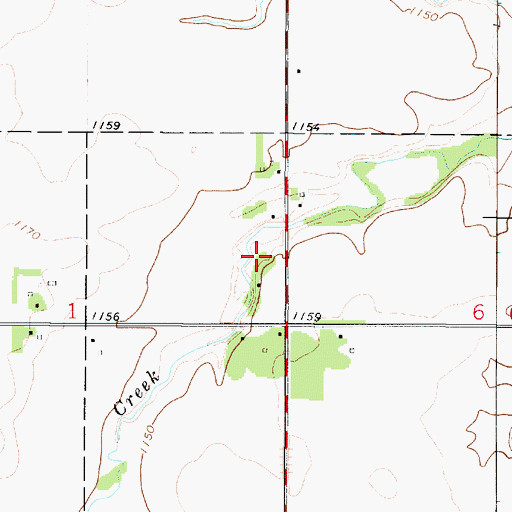 Topographic Map of Blair Meadows Preserve, IA