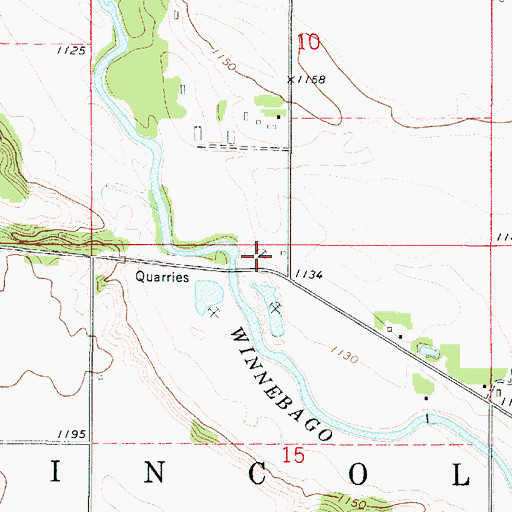 Topographic Map of Kingfisher Hollow Access, IA