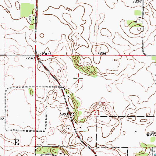 Topographic Map of Winter Garden, IA