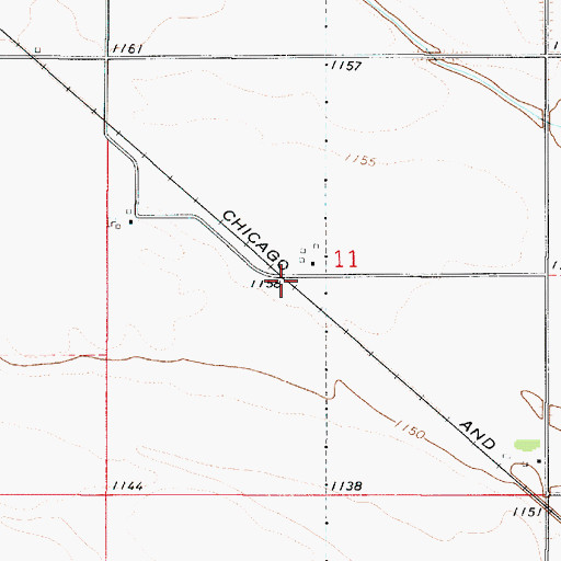 Topographic Map of Wheelerwood (historical), IA