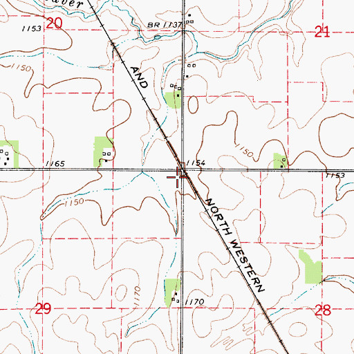 Topographic Map of Owen Centre Post Office (historical), IA