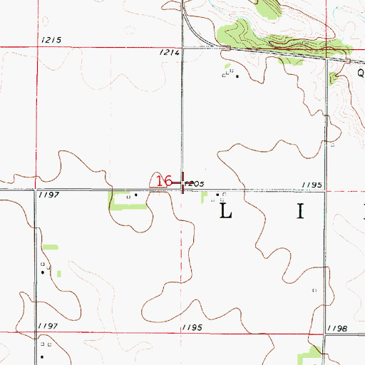 Topographic Map of Creamery Post Office (historical), IA