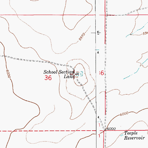 Topographic Map of School Section Lake, CO