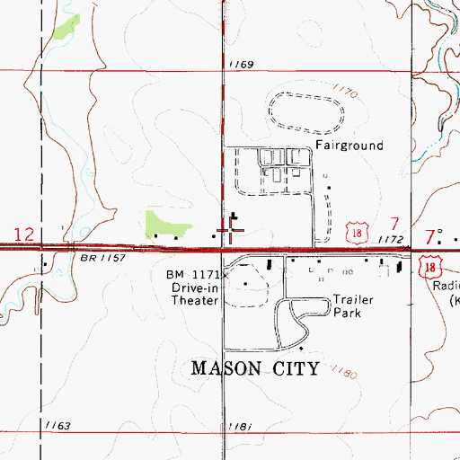 Topographic Map of Mental Health Center of North Iowa Incorporated, IA