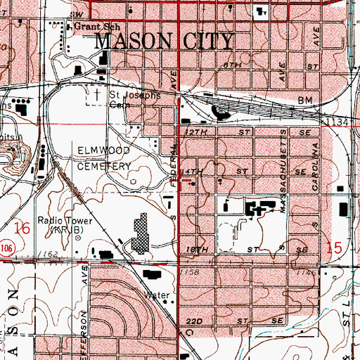 Topographic Map of Haas Chiropractic Clinic, IA