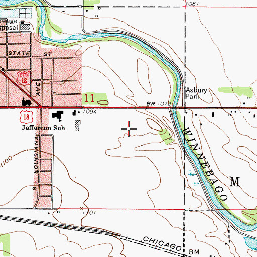 Topographic Map of Mercy Family Care Center - Regency, IA