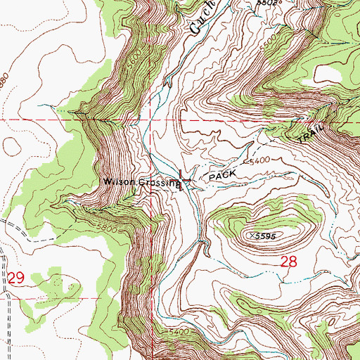 Topographic Map of Wilson Crossing, CO